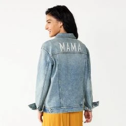 Maternity Sonoma Goods For Life® Embroidered "Mama" Jean Jacket