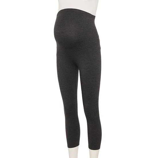 Maternity Sonoma Goods For Life® Over-The-Belly Cropped Leggings Grey 3 Maternity Sonoma Goods For Life® Over-The-Belly Cropped Leggings Grey