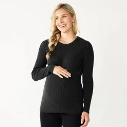 Maternity Sonoma Goods For Life® Fitted Puff Sleeve Sweater Green