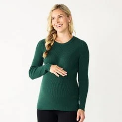 Maternity Sonoma Goods For Life® Fitted Puff Sleeve Sweater Green -Sonoma Goods For Life Shop unnamed file 13831