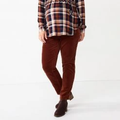 Maternity Sonoma Goods For Life® Belly Panel Corduroy Straight-Leg Ankle Pants