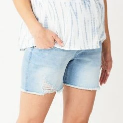 Maternity Sonoma Goods For Life® Over-The-Belly Panel Jean Shorts Medium Wash -Sonoma Goods For Life Shop unnamed file 13857