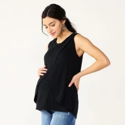 Maternity Sonoma Goods For Life® Sleeveless Tulip-Front Nursing Top Blue Dye -Sonoma Goods For Life Shop unnamed file 13904