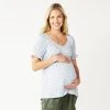 Maternity Sonoma Goods For Life® Smocked Sleeve Babydoll Top Blue Dot