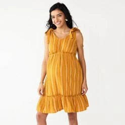 Maternity Sonoma Goods For Life® Knot-Shoulder Babydoll Dress Natural Coral -Sonoma Goods For Life Shop unnamed file 13929