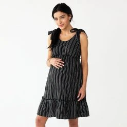 Maternity Sonoma Goods For Life® Knot-Shoulder Babydoll Dress Natural Coral -Sonoma Goods For Life Shop unnamed file 13930