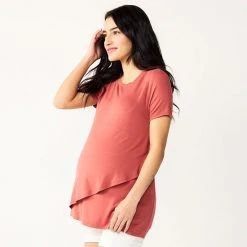 Maternity Sonoma Goods For Life® Asymmetrical Nursing Tee Mauve -Sonoma Goods For Life Shop unnamed file 14046