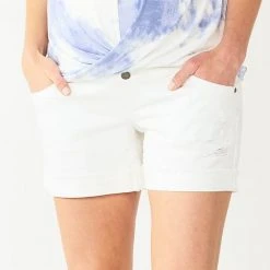 Maternity Sonoma Goods For Life® Inset Over-The-Belly Cuffed Hem Jean Shorts White 9 Maternity Sonoma Goods For Life® Inset Over-The-Belly Cuffed Hem Jean Shorts White -Sonoma Goods For Life Shop unnamed file 14078