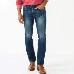 Men's Sonoma Goods For Life® Flexwear Slim-Fit Straight-Leg Jeans Dark Wash -Sonoma Goods For Life Shop unnamed file 14082