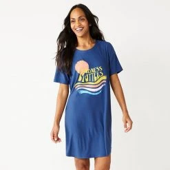 Women's Sonoma Goods For Life® Graphic Short Sleeve Sleepshirt Turq Coffee -Sonoma Goods For Life Shop unnamed file 14166