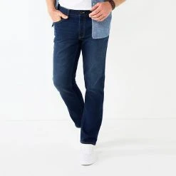 Men's Sonoma Goods For Life® Knit Straight Fit Jeans Dark Blue Wash -Sonoma Goods For Life Shop unnamed file 14210