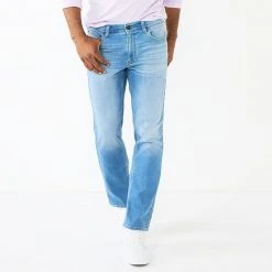 Men's Sonoma Goods For Life® Knit Straight Fit Jeans Dark Blue Wash -Sonoma Goods For Life Shop unnamed file 14211