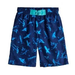 Boys 4-20 Sonoma Goods For Life® Patterned Swim Boardshorts Green Stripe Palm Tree