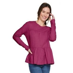 Women's Sonoma Goods For Life® Slubbed Tiered Long Sleeve Top Cream -Sonoma Goods For Life Shop unnamed file 14355