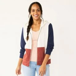 Women's Sonoma Goods For LifeĀ® Favorite Zip Front Hoodie Black