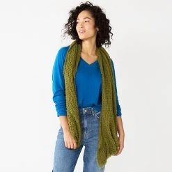 Sonoma Goods For Life® Basket Waffle Solid Wrap Scarf Ivory