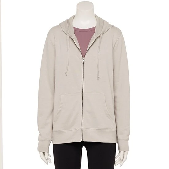 Women's Sonoma Goods For Life® Favorite Zip Front Hoodie Black 8 Women's Sonoma Goods For Life® Favorite Zip Front Hoodie Black - Image 6