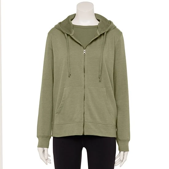 Women's Sonoma Goods For Life® Favorite Zip Front Hoodie Black 10 Women's Sonoma Goods For Life® Favorite Zip Front Hoodie Black - Image 8