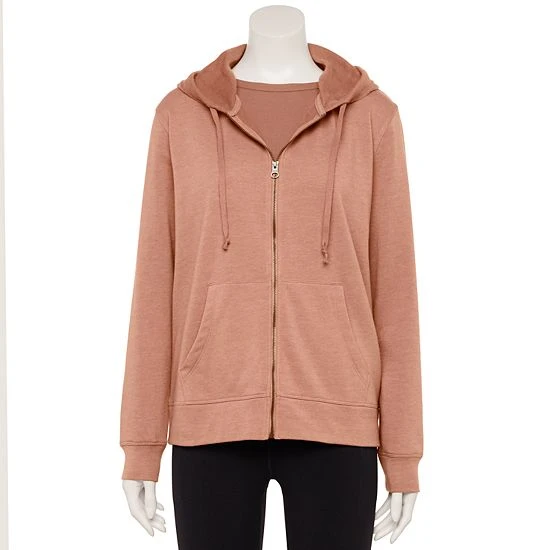 Women's Sonoma Goods For Life® Favorite Zip Front Hoodie Black 11 Women's Sonoma Goods For Life® Favorite Zip Front Hoodie Black - Image 9