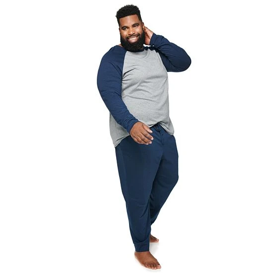 Big & Tall Sonoma Goods For Life® Supersoft Raglan Tee & Jogger Pants Sleep Set River Green 6 Big & Tall Sonoma Goods For Life® Supersoft Raglan Tee & Jogger Pants Sleep Set River Green - Image 4