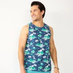 Men's Sonoma Goods For Life® Supersoft Print Tank Coral Tropical -Sonoma Goods For Life Shop unnamed file 14512