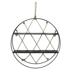 Sonoma Goods For Life® Black Metal Shelf With Rope Detail