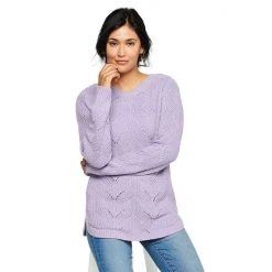 Women's Sonoma Goods For Life® Cozy Wave-Stitch Crewneck Sweater Black -Sonoma Goods For Life Shop unnamed file 14538