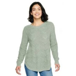 Women's Sonoma Goods For Life® Cozy Wave-Stitch Crewneck Sweater Black -Sonoma Goods For Life Shop unnamed file 14539