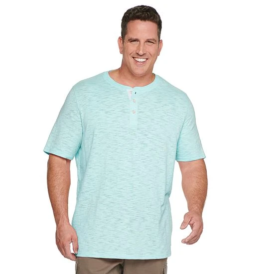 Big & Tall Sonoma Goods For Life® Classic-Fit Henley Alec Green 5 Big & Tall Sonoma Goods For Life® Classic-Fit Henley Alec Green - Image 3
