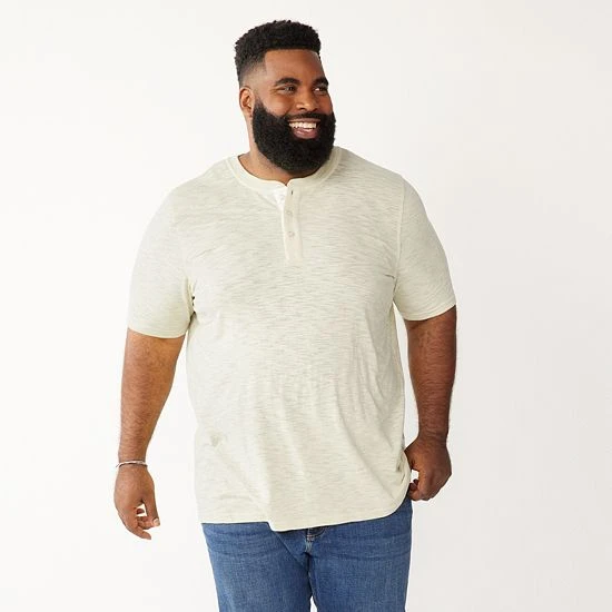 Big & Tall Sonoma Goods For Life® Classic-Fit Henley Alec Green 10 Big & Tall Sonoma Goods For Life® Classic-Fit Henley Alec Green - Image 8