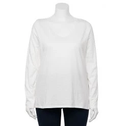 Plus Size Sonoma Goods For Life® Favorite V-Neck Long-Sleeve Tee White 32 Plus Size Sonoma Goods For Life® Favorite V-Neck Long-Sleeve Tee White -Sonoma Goods For Life Shop unnamed file 14595