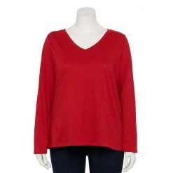 Plus Size Sonoma Goods For Life® Favorite V-Neck Long-Sleeve Tee White 39 Plus Size Sonoma Goods For Life® Favorite V-Neck Long-Sleeve Tee White -Sonoma Goods For Life Shop unnamed file 14602