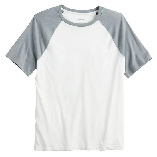 Men's Sonoma Goods For Life® Raglan Tee Grey White Raglan 5 Men's Sonoma Goods For Life® Raglan Tee Grey White Raglan - Image 3
