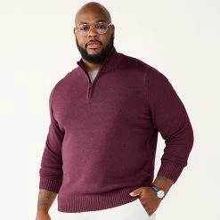 Big & Tall Sonoma Goods For Life® Quarter-Zip Sweater Storm Blue -Sonoma Goods For Life Shop unnamed file 1464