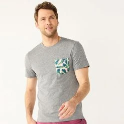 Men's Sonoma Goods For Life® Print-Pocket Tee Black Camo