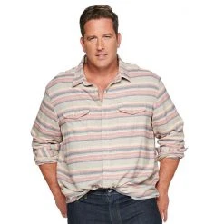 Big & Tall Sonoma Goods For Life® Regular-Fit Flannel Button-Down Shirt Olive Black Buff -Sonoma Goods For Life Shop unnamed file 14677