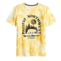 Boys 8-20 Sonoma Goods For Life® Supersoft Tie Dye Graphic Tee In Regular & Husky Ocean Dye Coral