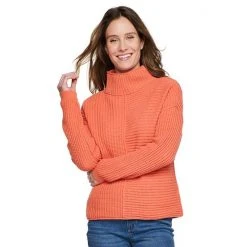 Petite Sonoma Goods For Life® Relaxed Exposed Seaming Sweater Marsala Flower