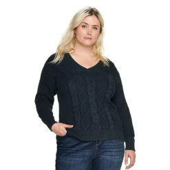 Plus Size Sonoma Goods For Life® Cable Mix Pullover Sweater Warm Ginger -Sonoma Goods For Life Shop unnamed file 14883