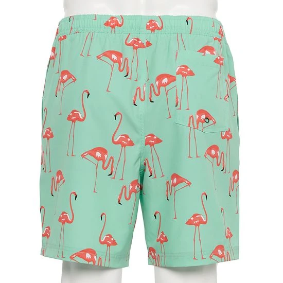 Men's Sonoma Goods For Life® Compression Lined Swim Trunks Coral Stripe 4 Men's Sonoma Goods For Life® Compression Lined Swim Trunks Coral Stripe - Image 2