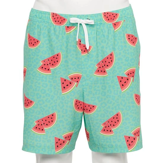 Men's Sonoma Goods For Life® Compression Lined Swim Trunks Coral Stripe 11 Men's Sonoma Goods For Life® Compression Lined Swim Trunks Coral Stripe - Image 9