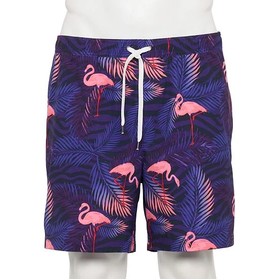 Men's Sonoma Goods For Life® Compression Lined Swim Trunks Coral Stripe 16 Men's Sonoma Goods For Life® Compression Lined Swim Trunks Coral Stripe - Image 14