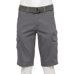 Men's Sonoma Goods For Life® Belted Casual Cargo Shorts White Plaid -Sonoma Goods For Life Shop unnamed file 14957