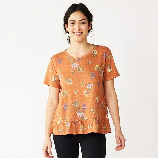 Women's Sonoma Goods For Life® Ruffle Peplum Relaxed Tee 11 Women's Sonoma Goods For Life® Ruffle Peplum Relaxed Tee - Image 9