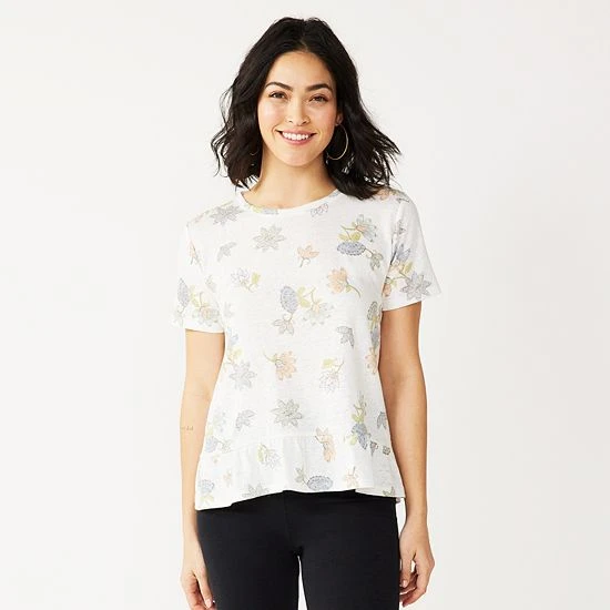 Women's Sonoma Goods For Life® Ruffle Peplum Relaxed Tee 12 Women's Sonoma Goods For Life® Ruffle Peplum Relaxed Tee - Image 10