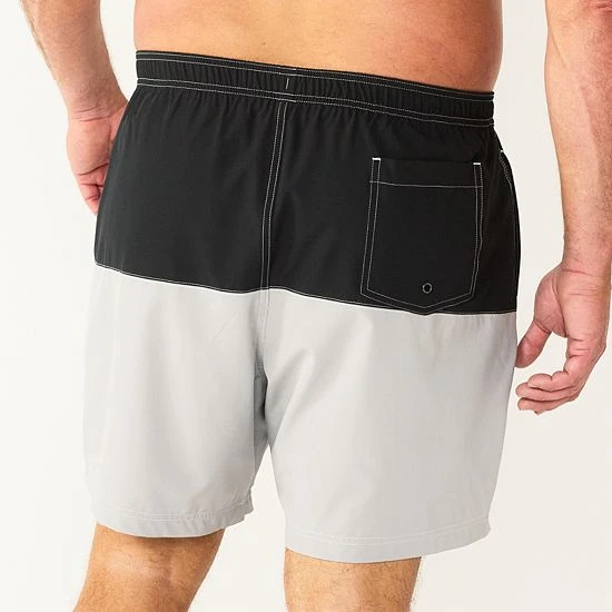 Men's Big & Tall Sonoma Goods For Life® Colorblock Swim Trunks Purple Aqua Block 4 Men's Big & Tall Sonoma Goods For Life® Colorblock Swim Trunks Purple Aqua Block - Image 2