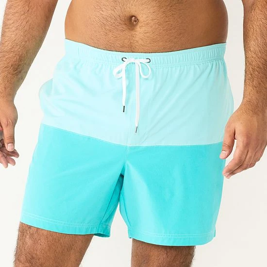 Men's Big & Tall Sonoma Goods For Life® Colorblock Swim Trunks Purple Aqua Block 8 Men's Big & Tall Sonoma Goods For Life® Colorblock Swim Trunks Purple Aqua Block - Image 6
