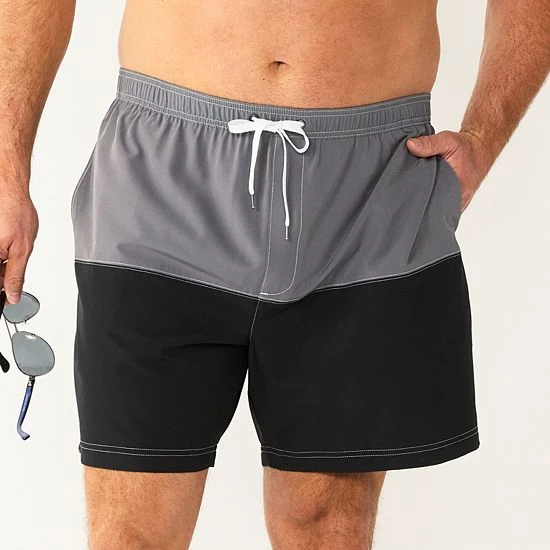 Men's Big & Tall Sonoma Goods For Life® Colorblock Swim Trunks Purple Aqua Block 10 Men's Big & Tall Sonoma Goods For Life® Colorblock Swim Trunks Purple Aqua Block - Image 8