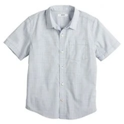 Boys 8-20 Sonoma Goods For Life® Short Sleeve Button-Up Shirt In Regular & Husky Sarasota Blue