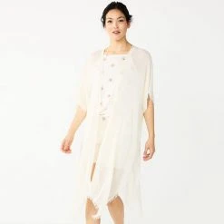 Women's Sonoma Goods For Life® Textured Gauze Cinched Topper Blue